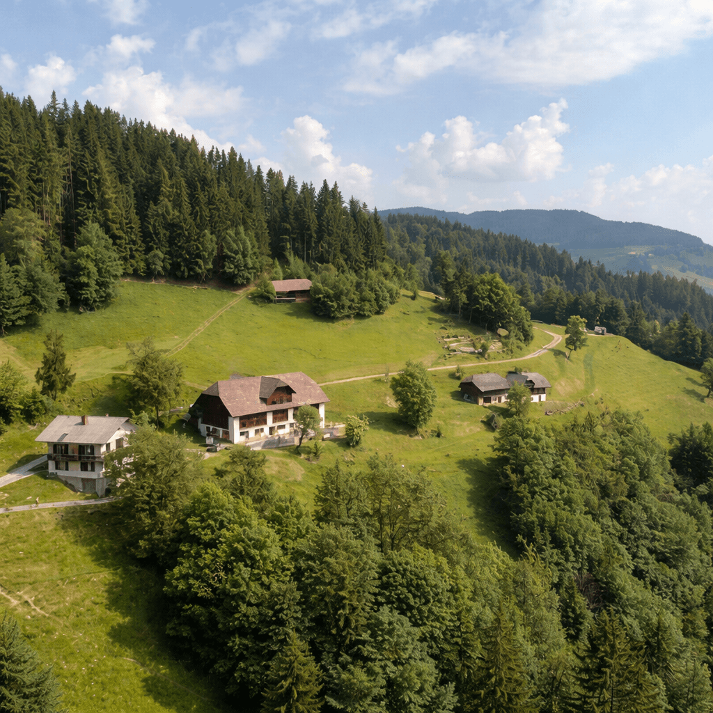 Luftaufnahme unseres Hofes