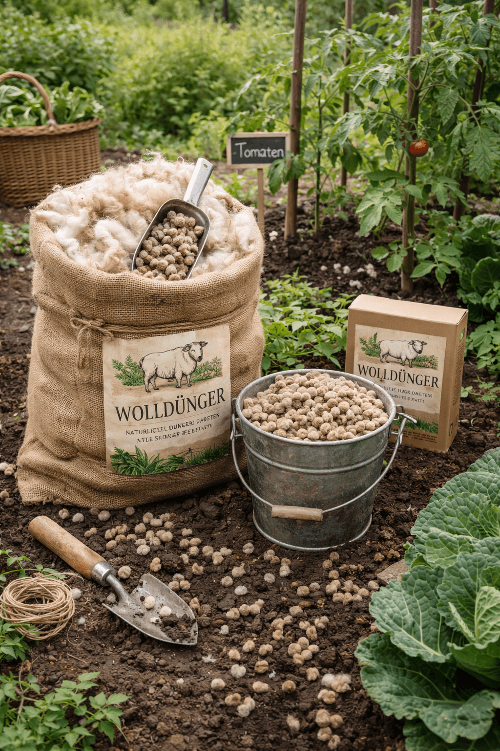 Dünger aus Schafwolle